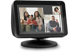 IRONA Support réglable pour Echo Show 8 et Echo Show 5, accessoire de montage de base compatible avec les haut-parleurs Amazon Alexa Smart, magnétique, pivotant et inclinable, base antidérapante, noir