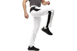 strongAnt Pantalones de Trabajo de Carga elástica con Rodilleras, Bolsillos y Cremallera para Hombre