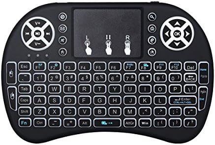 Monotele 2.4GHz Mini Wireless Keyboard with Touchpad Mouse and Multimedia Keys for Android TV Box, Windows PC, HTPC, IPTV, Raspberry Pi and More (White)