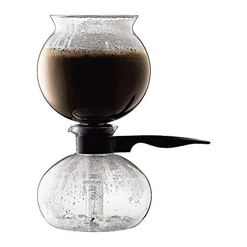 Bodum Pebo Vakuum Kaffeebereiter für 8 Tassen Kaffee, 1.0 l, Schwarz, 1208-01