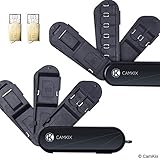 Set of 2 Memory Card Storage Cases - 2x Micro SD Reader (USB) - Swiss Army Knife Type Design, each with 3 Storage Blades - Fits 6x SD (SDHC / SDXC / TF) and 10x Micro SD (SDHC / SDXC / TF) Cards