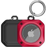 Buff TagSafe ProShield Taşınabilir Anahtarlık AirTag Uyumlu Kılıf (Red)