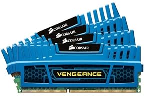 Corsair CMZ16GX3M4A1600C9B Vengeance 16GB Arbeitsspeicher ((4x4GB) DDR3 1600 Mhz CL9 XMP) blau