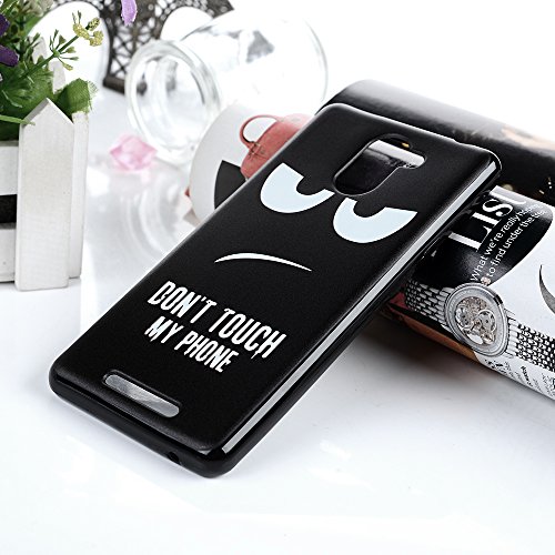 BQ Aquaris U Plus Funda Silicona  Lanveni C  scara TPU Gel Silicona para BQ Aquaris U Plus Ultra Delgada Funda Protectora Transparente Patr  n de Don   t touch my phone 