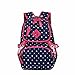 Produktbild Mode Schulranzen, Jungen und Mädchen Schulrucksack, Damen Segeltuch Rucksack, Teenager' Schulranzen, Reise Casual Bag, Outdoor Freizeit Daypacks mit schicke Spitze und weißer Punkt (Schwarz)