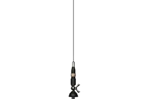 Sirio Antenne Snake 27 Black, antenne CB véhicule, fréquence 26,5 – 27,4 MHz, Base NE, Puissance maximale 40 W Court Temps, Stylet INOX Noir, inclinable 180 °, Hauteur 0,95 m, câble 4 m fourni