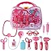 Produktbild MRKE Arztkoffer Kinder 12er Arzt Spielzeug Geschenk Rollenspiel Doktorkoffer Kinder ab 3 Mädchen und Junge (Rosa)