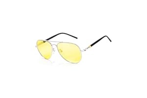 TJUTR Lunettes conduite de nuit polarisées pour homme anti-reflet avec monture en métal Protection UV400
