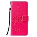 Produktbild Tosim Xiaomi Redmi Note 7/Note7 Pro Hülle Leder, Klapphülle mit Kartenfach Brieftasche Lederhülle Stossfest Handy Hülle Klappbar für Xiaomi Redmi Note7/Note 7 Pro - TOHHA100827 Hot Pink