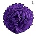 Produktbild hamiagger55 5 x 25 cm 20 cm 15 cm Seidenpapier Pompons Pom Poms handgefertigt Hochzeit Party Dekorationen 3 Größen und 6 Farben erhältlich L:20cm dunkelviolett
