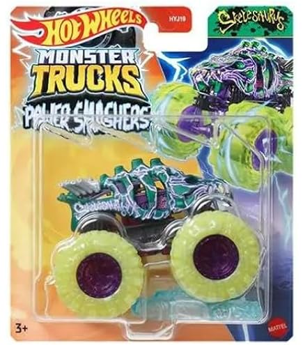 Hot Wheels Monster Trucks Invader Includes Crushable Car, Red, Kid