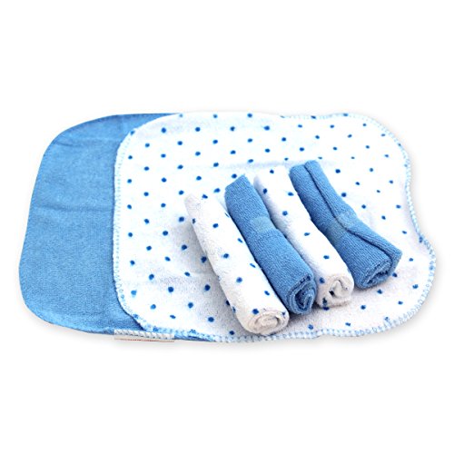 6 Pack Soft Patterned Baby Wash Cloths - Gentle Touch On Baby's Sensitive Skin