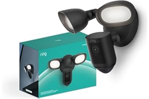 Ring Flutlichtkamera Pro Kabel (Floodlight Cam Wired Pro) | Außenkamera mit 2K-Video mit Ring Vision, 3D-Bewegungserfassung, Sirene, Überwachungskamera | 30-tägige kostenlose Testphase für Ring Home