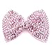 Bride Boutique Large Crystal Bow Diamante Encrusted Hair Clip Grip Fascinator Wedding Prom (Baby Pink)