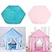 Produktbild Pinkfishs Antislip Baby Play Mat Short Hair Game Plush Mat Kids Zelt Hexagon Princess Castle Playhouse Pad - Blau