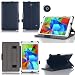 Produktbild Ultra Slim Tasche Leder Samsung Galaxy Tab 4 8.0 (Wifi/3G/4G/LTE) Hülle blau Cover mit Stand - Zubehör Etui Tablet PC Samsung Galaxy Tab 4 8 zoll SM-T330/T335 Schutzhülle (PU Leder Blue) - XEPTIO : Exceptional Case ! Vorbestellen