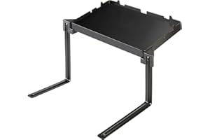 Carlo Milano Tischständer: Klappbare Bettablage, 34 x 22 cm, belastbar bis 3 kg, schwarz (Beistelltisch, Nachttisch, iPhone Ladekabel)