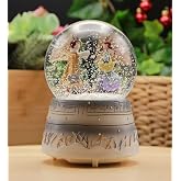 Winter Tale Gray Lover Snow Globe Automatic Musical & Illuminated (medium Size) KuşkarNM872