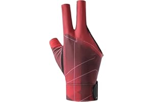 LUCKXING The Billiard Gloves Left/Right Bridge Hand, Billiard Gloves Gloves Left Hand Billiard Pool Gloves, 3 Fingers Billiard Pool Cue Gloves Billiard Accessories For Men Women Adults