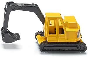 siku 0801, Grävmaskin, metall,plast, gul,svart, rörlig grävarm, hytten kan roteras