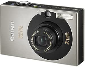 Canon IXUS 70 Digitalkamera (7 MP, 3-fach opt. Zoom, 6,4cm (2,5 Zoll) Display) silber/schwarz
