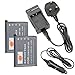 Price comparison product image DSTE® 2x NP-60 Rechargeable Li-ion Battery + DC75U Travel and Car Charger Adapter for Casio Exilim Zoom EX-Z19 EX-Z19BK EX-Z19GN EX-Z19LP EX-Z19PK EX-Z19SR EX-Z20 EX-Z85VP EX-Z85 EX-Z85BE EX-Z85BK EX-Z85BN EX-Z85EO EX-Z85GN EX-Z85PK EX-Z85SR Exilim EX-S10 EX-S10BE EX-S10BK EX-S10RD EX-S10SR EX-Z80 EX-Z80BE EX-Z80BK EX-Z80GN EX-Z80PK EX-Z80SR EX-Z80VP EX-Z9 EX-Z9BK EX-Z9EO EX-Z9PK EX-Z9SR EX-FS10 EX-S10 EX-S12 EX-Z21 EX-Z25 EX-Z29 EX-Z90 Digital Camera