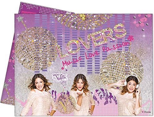 101-teiliges * VIOLETTA GOLD * PARTY SET für Kindergeburtstag: mit Teller, Becher, Servietten, Einladungen, Partytüten, Tischdecke, Luftschlangen, Luftballons // Mottoparty Disney Sängerin rosa - 7