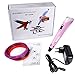 Produktbild INHDBOX Neueste 2nd Gen Mit LED-Anzeige Intelligenter 3D Pen 3D Stift,3D Druckstift 3D-Druck-Zeichnungs-Feder mit 3 ABS Filaments (Farbe Random) - Pink