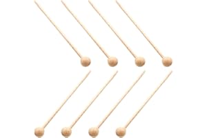 ZKSXOA 8 Stück Holzschlägel, Schlägel Mallet Drumsticks, Holzschlägel Marimba, Schlägel Klangstäbe, für Xylophon, Holzblock Glocken Kinder Anfänger Erwachsene
