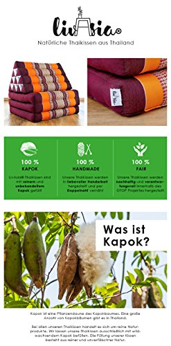 Kapok Liegematte der Marke Asia Wohnstudio, 200cm x 110cm x 4,5cm; Rollmatte bzw. Yogamatte, Thaimatte, Thaikissen als asiatische Rollmatratze - 2