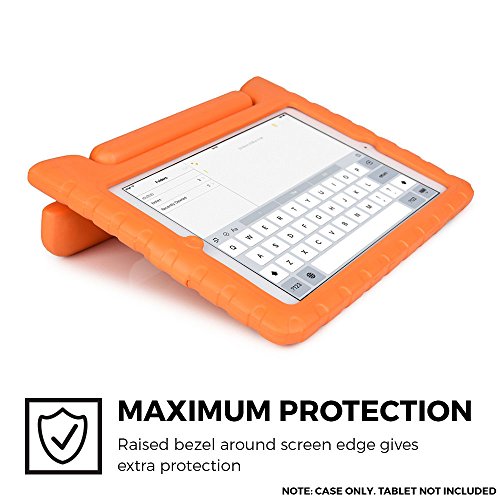 iPad Air hülle fur kinder, COOPER DYNAMO Beanspruchbare, strapazeirfähige, robuste, gepolsterte Hartschalenhülle mit integriertem Griff, Standfunktion & durchsichtigem Displaysschutz (Orange) - 2