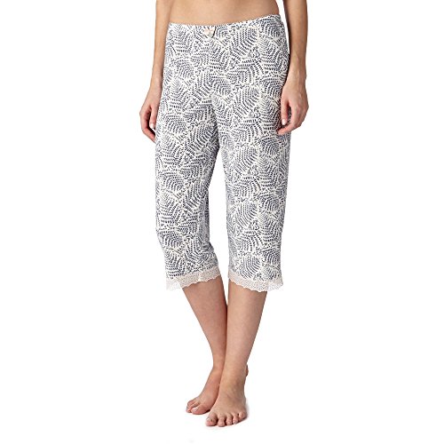 J By Jasper Conran Womens Designer Blue Print Cropped Pyjama Bottoms 16