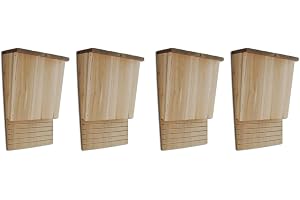 vidaXL Fladdermushus 4 st 22x12x34 cm trä