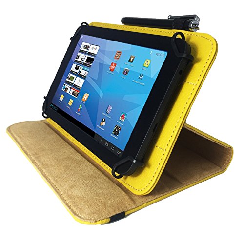 ChildPad M755 1024×600 Tablet PC – 7 Zoll Drehbare Tablet Schutztasche mit Standfunktion + Touch Pen – Gelb 7 Zoll 360 - 4