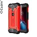 Cubix® Tough Armor Case Slim Rugged 6 Feet Drop Tested Carbon Fiber Texture Air Cushion Back Cover Case for Motorola Moto G4 Plus (Red) RS.699.00