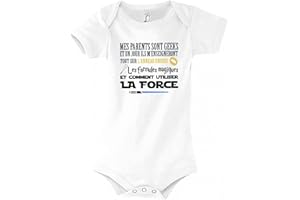 PLANETEE Body Bébé Humour - Parents geeks référence films - Idée Cadeau Naissance