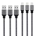 Produktbild Duractron 3Pack 3,05m iPhone Ladekabel Nylon Lightning auf USB Kabel für iPhone 7 / 7 Plus / 6s / 6s Plus / 6 / 6 Plus / 5s / 5c / 5, iPad Pro / Air / Air 2, iPad mini / mini 2 / mini 3 / mini 4, iPod(Schwarz)