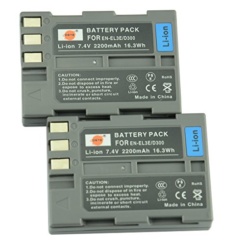 DSTE 2-Pack Rechange Batterie pour Nikon EN-EL3E D30 D50 D70 D70S D80 D90 D100 D200 D300 D300S DSLR D700 reviews DSTE 2-Pack Rechange Batterie pour Nikon EN-EL3E D30 D50 D70 D70S D80 D90 D100 D200 D300 D300S DSLR D700