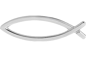 MaMeMi Pin de pez de 2 cm, color plateado, para hombre y mujer, un discreto punto de atracción, Acero inoxidable