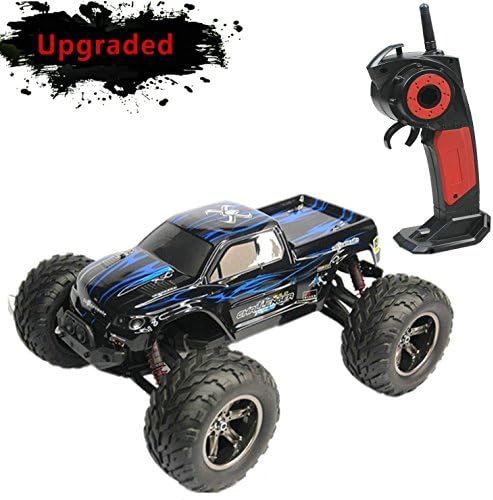 RC Car, 2WD Electric Radio Controlled Monster Truck, 1:12 Scale 33+MPH High Speed All Terrain Hobby Grade Electric RC Buggy RTR Blue（Upgraded, 3rd Version）