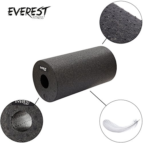 EVEREST FITNESS Selbstmassage-Rolle für Faszien-Training und Wellness, Härtegrad Medium, in schwarz | 2 Jahre Zufriedenheitsgarantie | Faszien-Rolle, Schaumstoff-Rolle, Therapie-Rolle, Massage-Rolle - 2