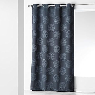 Homea Orkys Rideau à Œillets, Polyester, Navy, 260x140 cm