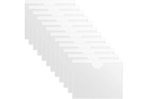 ANBOO Pack of 12 A6 Windscreen Adhesive Bags, 160 x 115 mm Parking Permit Holder, Transparent, Car Window Vignette Cover, Self-Adhesive Envelope, Resident Parking Permit