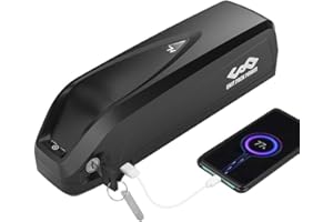 UG BATTERY (UK Warehouse) Ebike Battery 52V 13AH Lithium Downtube Battery with Charger, USB Port for Electric Bike 1000w 750w 500w 250w