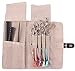 Salon Hair Tools Bag, Stylist Barber Scissors Pouch Bag, Nubuck Leather 6 Pockets