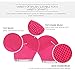 HailiCare Electric Facial Cleansing Brush Natural Silicone Rechargeable Face Massager, Rose