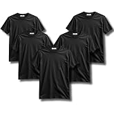Avantajlı Set (5 Adet) -Regular Kalıp -Bisiklet Yaka- Siyah Renk T-shirt