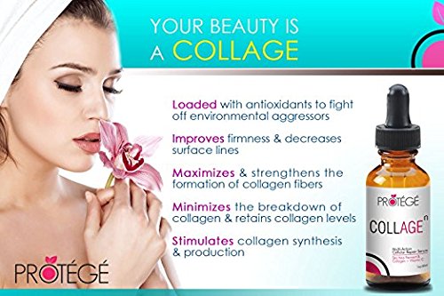 Überbestände! Anti-Aging Kollagen Serum – COLLAGE – Anti-Falten Maske vermindert feine Linien und Hyperpigmentation + hellere Haut + jüngeres Aussehen mit strahlenden Glanz + Niacin Amid + Vit C + Hyaluronsäure - 6