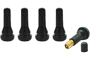 FUZLPNAG Les 5 Valves de Jante universelles,Vannes en Caoutchouc TR413,Valve Pneu Voiture, Voiture Pneu Tubeless Valve Bouchon,Noir