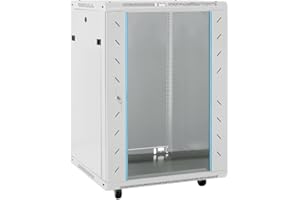 vidaXL Armadietto di Rete 15U con Ruote Girevole 19" IP20 60x45x86 cm, Armadio di Rete autoportante, Armadio Dati, Supporto di Rete